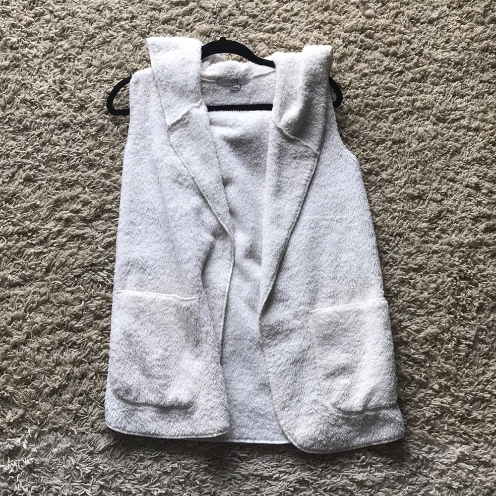 White Fuzzy Vest